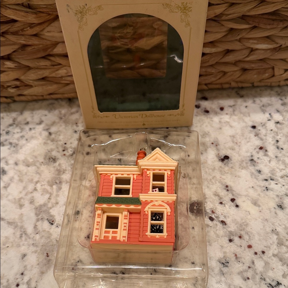 Rare Vintage Hallmark Keepsake Christmas ornament, 1984 Victorian Dollhouse.